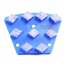 M6 Threaded Standard Trapezoid 9 Mini Rhombus Floor Grinding Diamond Tools