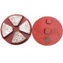 3'' Four Segs Concrete Floor Diamond Grinding Discs W/ STI Pins