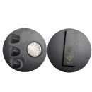 PCD de tres ojivas de cambio de velocidad terreco de 65 mm, con botón resistente al desgaste, resina epoxi para eliminar pucks