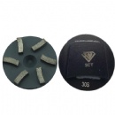 Cambio rápido de soporte de 3 pulgadas 6s placa de molienda de diamante tratada en el suelo