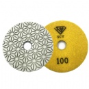 Almohadilla de pulido de diamantes blancos secos / húmedos beige de 100 mm de 4 pulgadas
