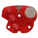 Airtec Triple Bullet PCDs W/ Wear Button Epoxy Glue Mastic Cutters