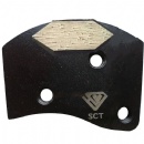 Diamante molido de hormigón hexagonal único de la placa de conexión de perno de la trituradora de suelo contec