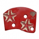 Contec Bolt - on trapezoidal Double Star piece Diamond Rolling Wing