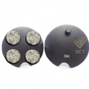 Almohadilla de pulido de diamante de Enlace metálico de botón circular jiansong 4S 4'' 100mm