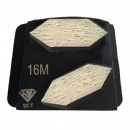 Phx se desliza en zapatos de molienda de hormigón de diamante hexagonal trapezoidal doble