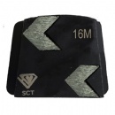 Phx se desliza en el zapato de molienda de diamante en forma de abanico de doble flecha trapezoidal