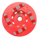 4 '100 mm 4S rueda de diamante en forma de W en forma de abanico