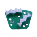 Diamatic Blastrac CPS Magnetic Trapezoid Double Zigzag Diamond Segments Concrete Grinding Shoes