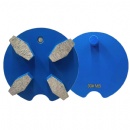 4'' Jiansong JS Floor Grinders 4S Hexagon Segments Magnetic Diamond Grinding Pucks For Concrete Terrazzo Floorings