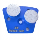 Trapezoid Double Buttons Diamond Grinding Shoes For YAMU K58 Floor Grinders