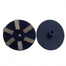 83mm 6 Small Diamond Bars Floor Grinding Disc With 1 Pin