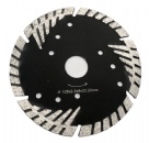 Segmento espiral de 125 mm W / disco de corte de diamante con dientes protectores